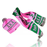 AKA Pink and Green Scarf Set